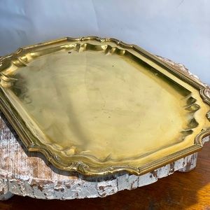Vintage Hampton Brass Shop large serving tray